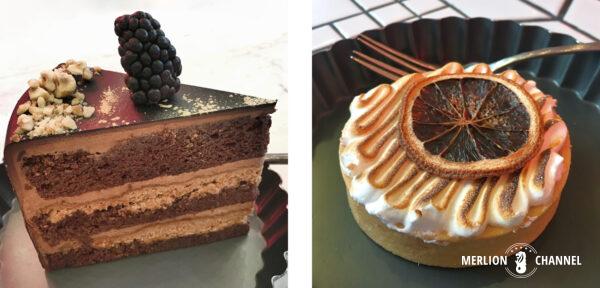 「ケーキスペード（Cake Spade）」チョコレートロイヤルティーヌとレモンタルト