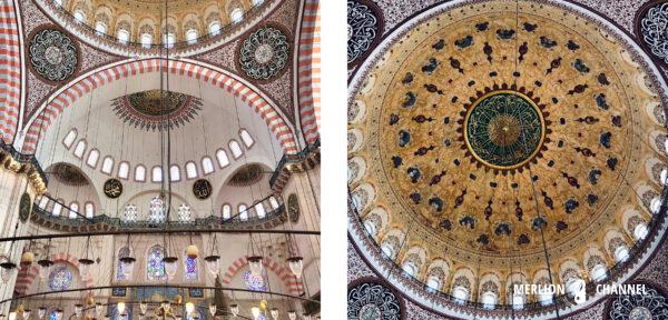 ミマール・シナンの最高傑作とされる「スレイマニエ・モスク（Suleymaniye Mosque）」内部