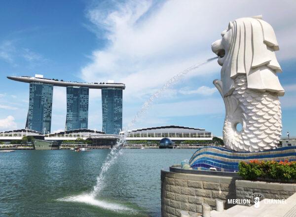 シンガポールの2大ランドマーク「マーライオン」と「マリーナベイサンズ」