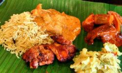 「ムトゥース・カリー(Muthu's Curry)」のバナナリーフ・カレー