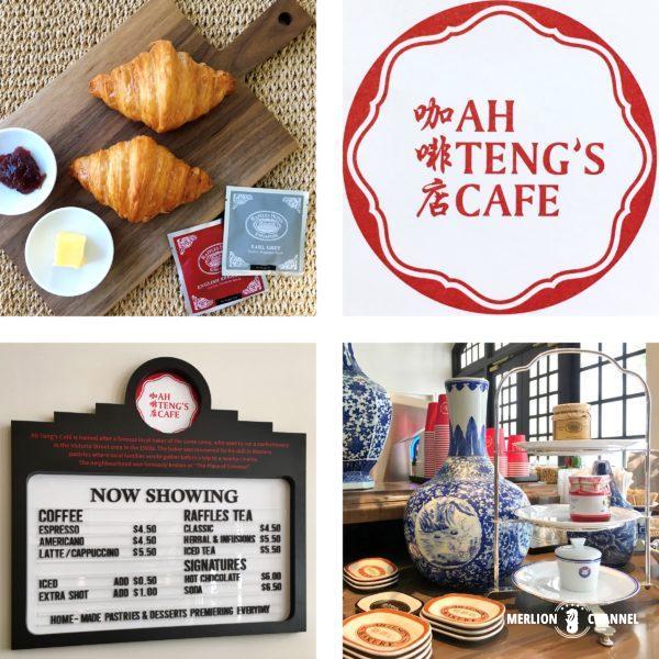 ラッフルズ・ブティック内の「AH TENG'S CAFE」のメニュー