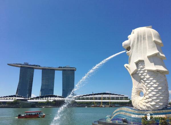 シンガポールの2大シンボル「マーライオン像」と「マリーナベイサンズ」