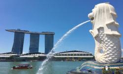 シンガポールの2大シンボル「マーライオン像」と「マリーナベイサンズ」