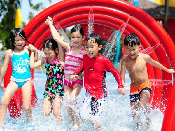 シンガポール動物園の「ウェットプレイエリア」