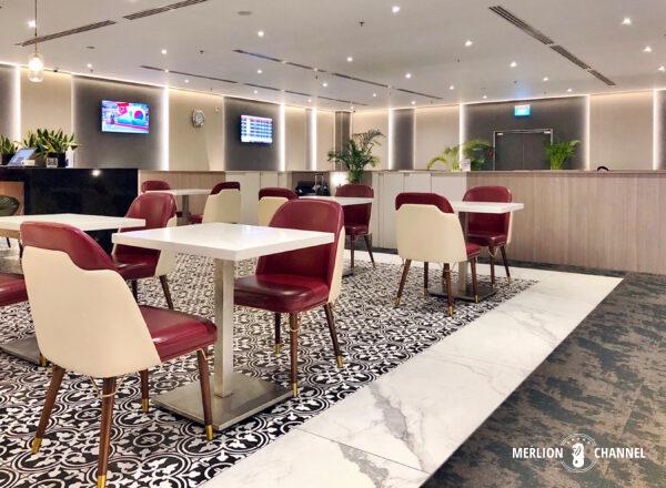 シンガポール・チャンギ空港ターミナル1のプライオリティパス対応「SATSプレミア・ラウンジ（SATS Premier Lounge）」ダイニング