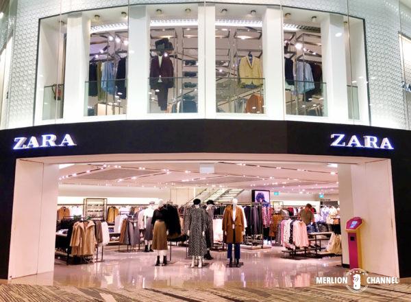 チャンギ空港ターミナル3の制限エリアある「ZARA」