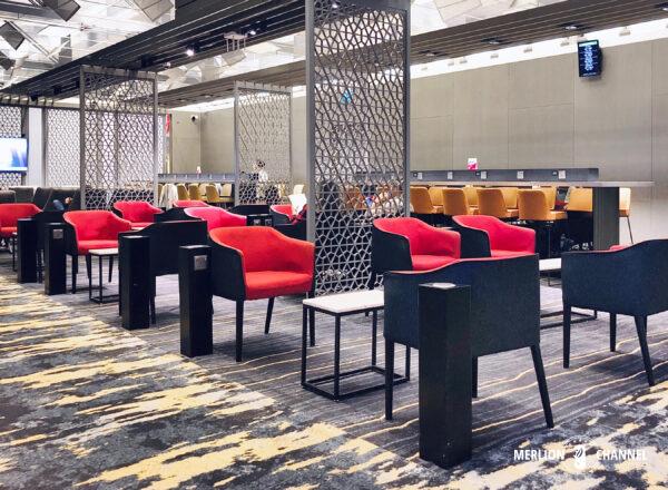 シンガポール・チャンギ空港ターミナル3のプライオリティパス対応「マルハバ・ラウンジ（Marhaba Lounge）」ラウンジ内