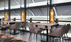 シンガポール・チャンギ空港ターミナル3のプライオリティパス対応「マルハバ・ラウンジ（Marhaba Lounge）」のテーブル席