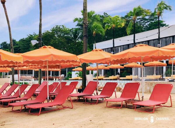 Beach Loungers at Tanjong Beach Club