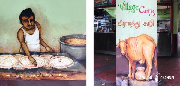 Yip Yew Chongリトルインディアにあるインドカレー専門店「Village Curry」に描かれた壁画